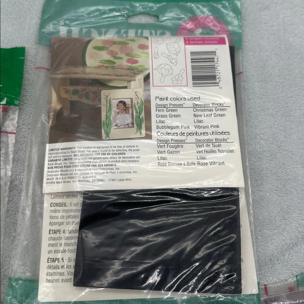 Vintage Stencil Stamps Kits - Lot of 3 Packages, Different Flowers - Picture 6 of 7